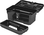 Akro-Mils 09514 ProBox 14-Inch Plastic Toolbox for Tools, Hobby or Craft Storage Toolbox with Removable Tray, 14-Inch x 8-Inch x 8-Inch, Black