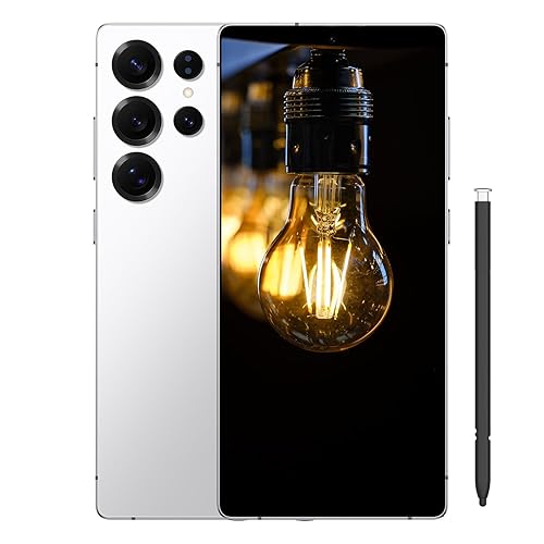 luckeu I25 Ultra Unlocked Cell Phone, 7.2" FHD+ Screen 8GB+256GB Smartphone, 8000mAh Battery Unlocked Phone, Built-in S Pen, AI 108MP Camera, US 1 Yr Warranty - White