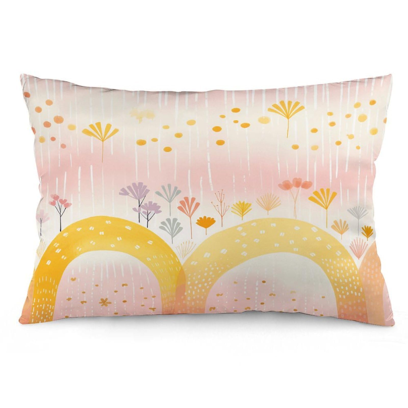 Wsoihfec Style Several Rainbows Throw Pillow Covers Decorative, Pillow Cases Soft Plush, Modern Farmhouse Boho Cushion Cover For Bed Couch Sofa Living Room Spring Decor12 X20