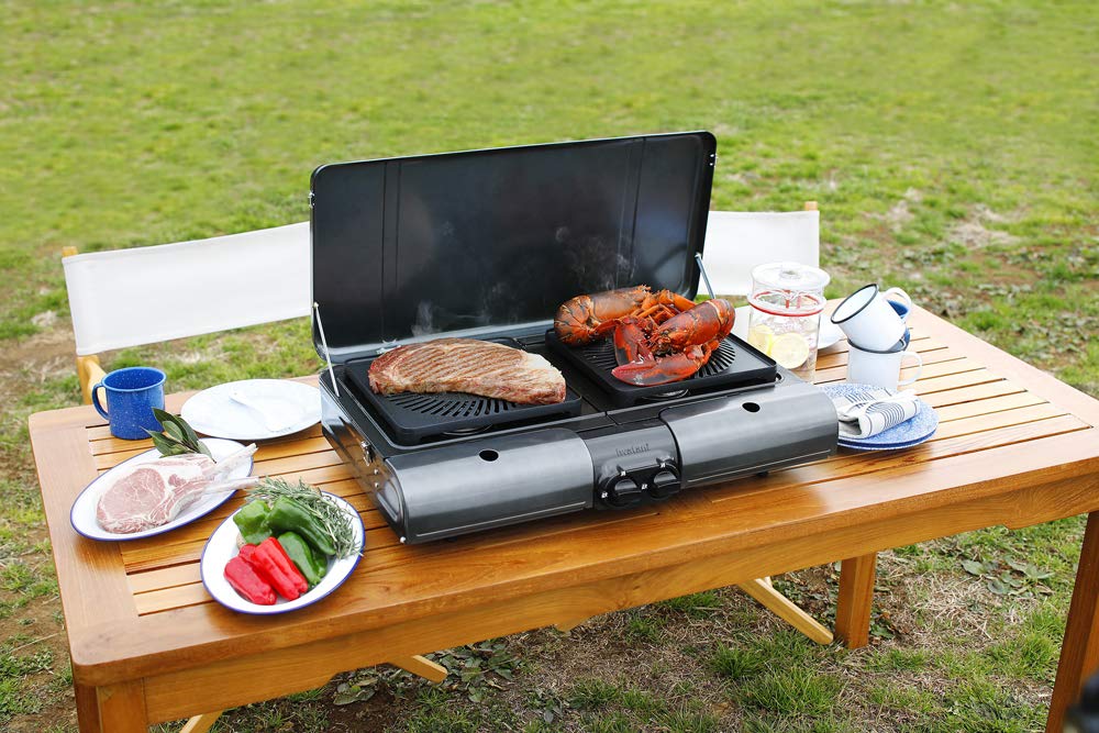 バーベキュー・調理用品 IWATANI FLAT TWIN S (CB-TBG-2) Amazon.co.jp 