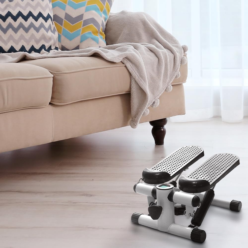 Stepper, braccia e gambe, attrezzo fitness per la casa – con fasce di resistenza e monitor LCD, Home Office Fitness Exercise