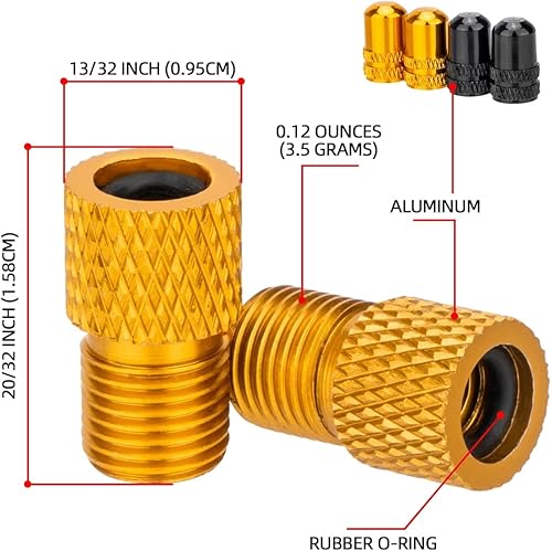 Miniatura 2 de Presta - Adaptador de válvula  Convierte Presta a Schrader para bicicletas, bicicletas eléctricas, scooters eléctricos y coches  Inflar neumático