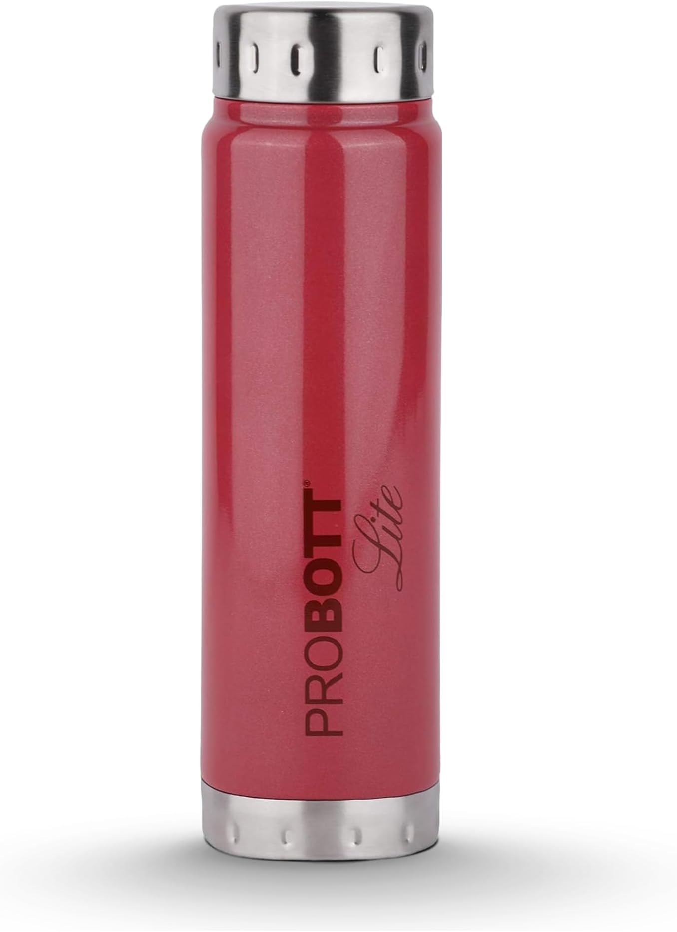 PROBOTT Freeze 1000ml Single Wall Stainless Steel Water Bottle 1 ltr Fridge Water Bottle, Adults, Red | Leakproof | Freeze | Gym | Sports | Office | Home | Kitchen | Hiking | Treking | Travel
