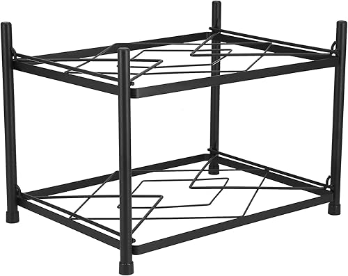 Miniatura 7 de Fydun Multi Layer Pot Rack Independent Pot Rack Rack Kitchen Rice Cooker Cookware Rack 3 Layers Wide Range of Uses (Black Square Pot Rack Second