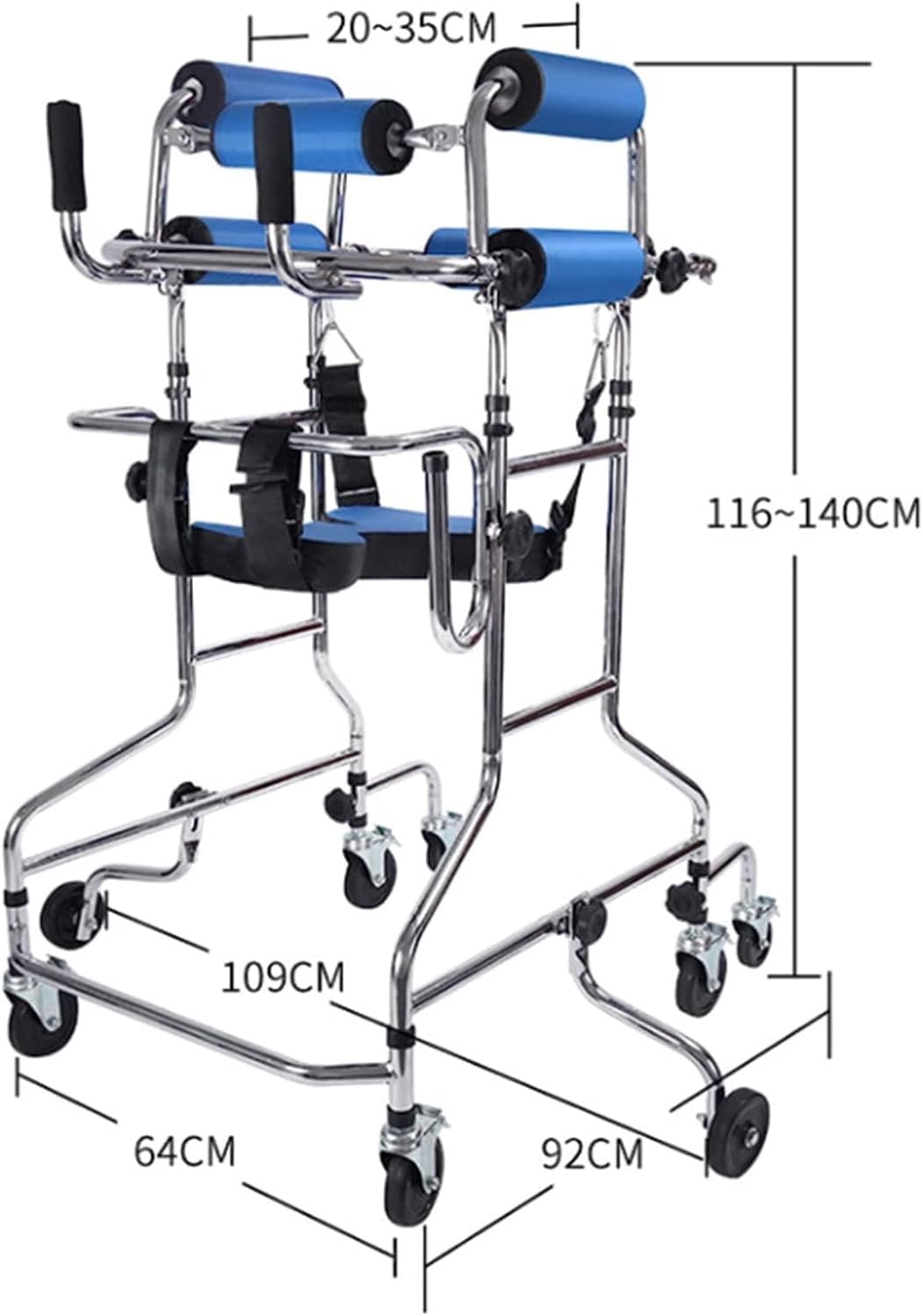 Andador portátil para niños con parálisis cerebral, andador ligero de aluminio con ruedas, andador plegable de pie, portátil, para rehabilitación.
