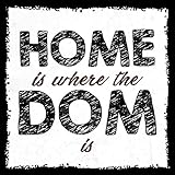 Format : 74x74 mm how about tee? - Home Is Where The Dom Is - Mainz - Köln - stylischer Kühlschrank Magnet mit lustigem Spruch-Motiv - zur Dekoration oder als Geschenk