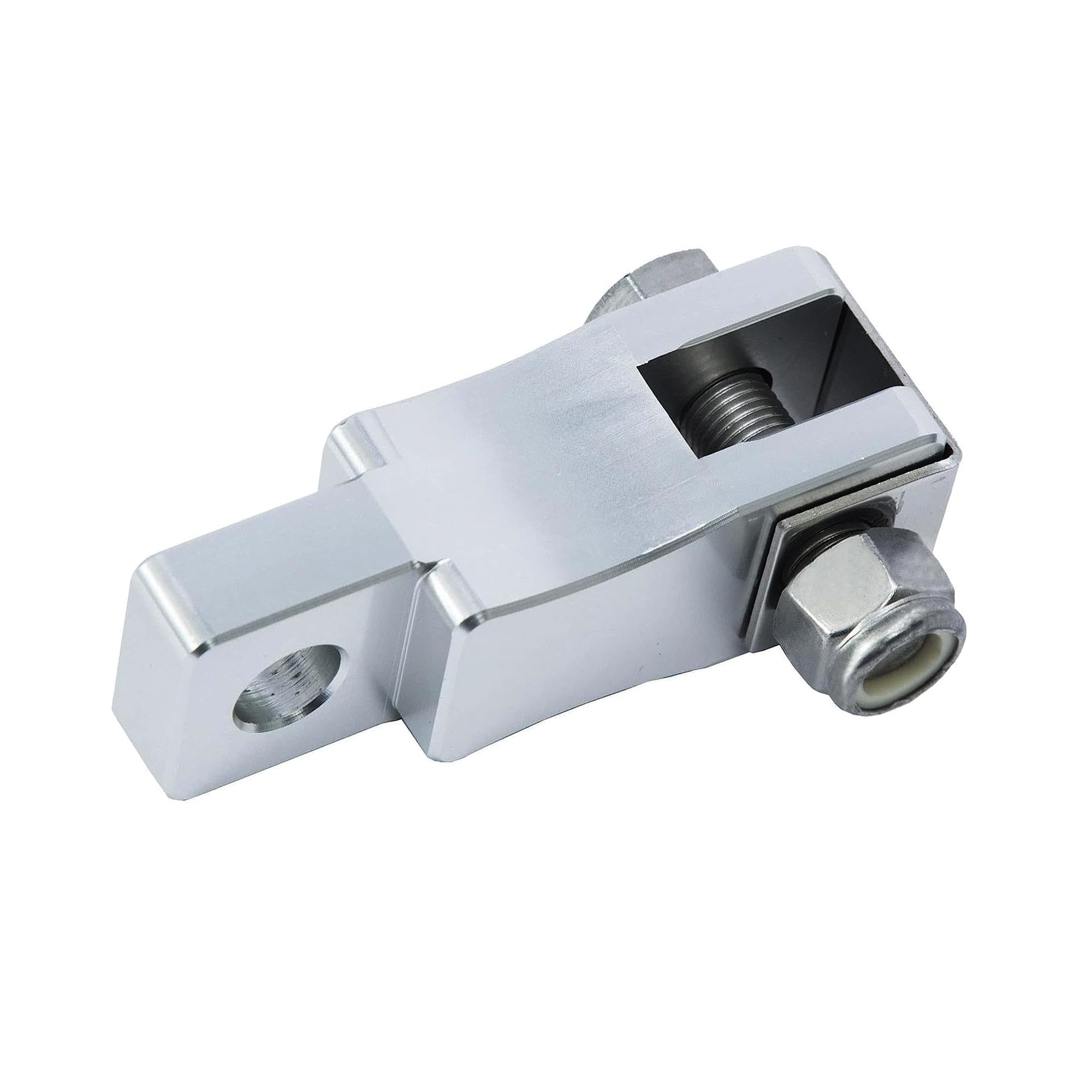 H-Jun 2" Billet Aluminum Clutch Pedal Extender Compatible with Peterbilt 379 386 389 Trucks, Billet Silver Aluminum