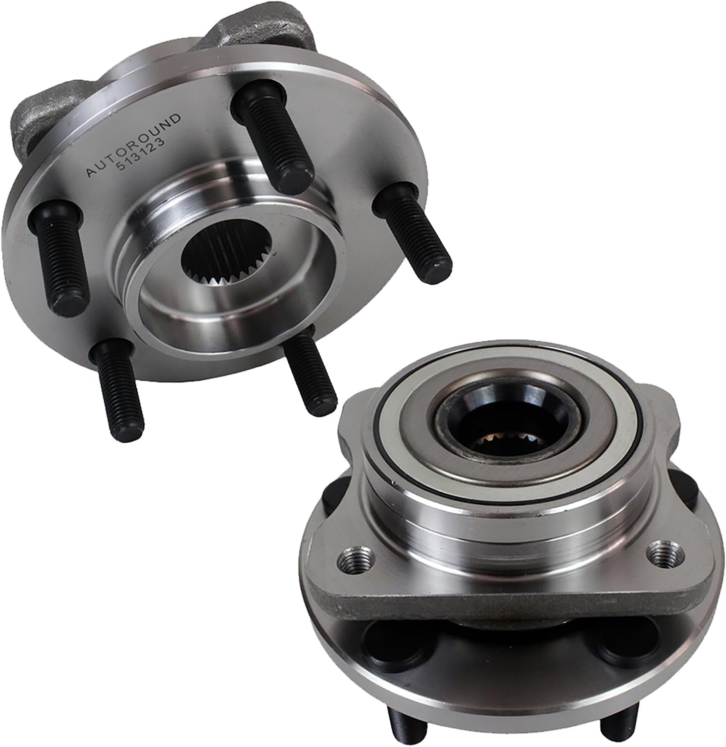 Autoround 513123 [2-Pack] Front Wheel Bearing and Hub Assembly Compatible with Dodge Caravan, Grand Caravan, Chrysler Town Country, Plymouth/Chrysler Voyager, Prowler, 1996-2007 5 Lug Non-ABS