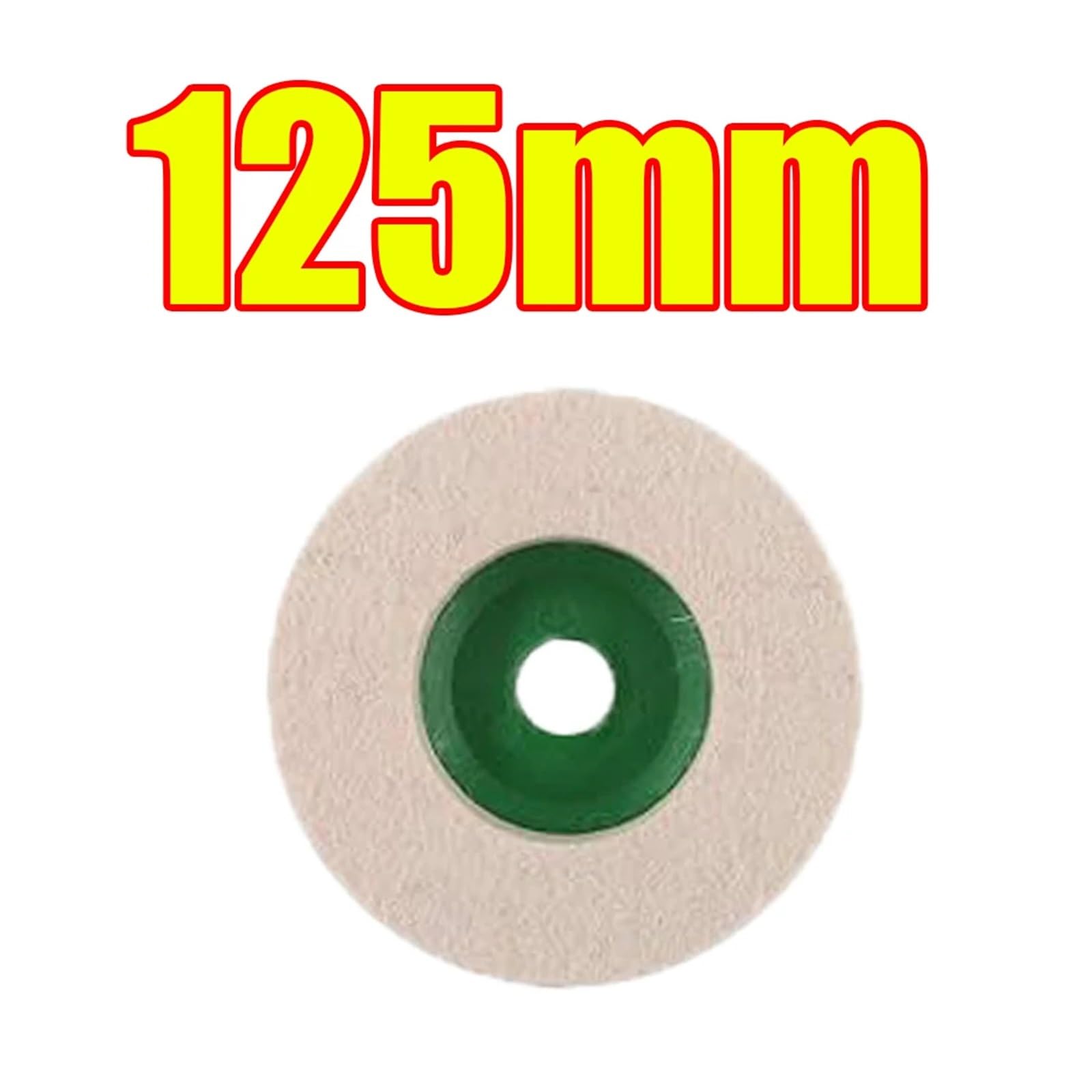 Almohadilla redonda for rueda de disco de fieltro de lana, pulido de 100mm y 125mm for Metal, mármol, piedra y muebles, 1-30 Uds.