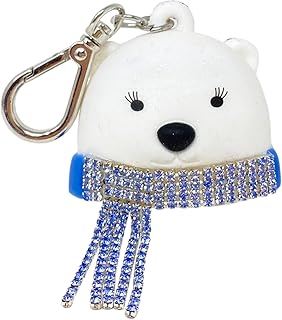 Bath & Body Works Blue Bling Scarf Polar Bear Hand Gel Holder