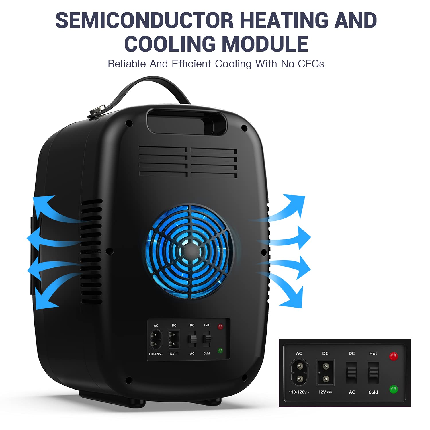 Nxone Mini Fridge, 6 Litres Cooler and Warmer Compact Refrigerator with