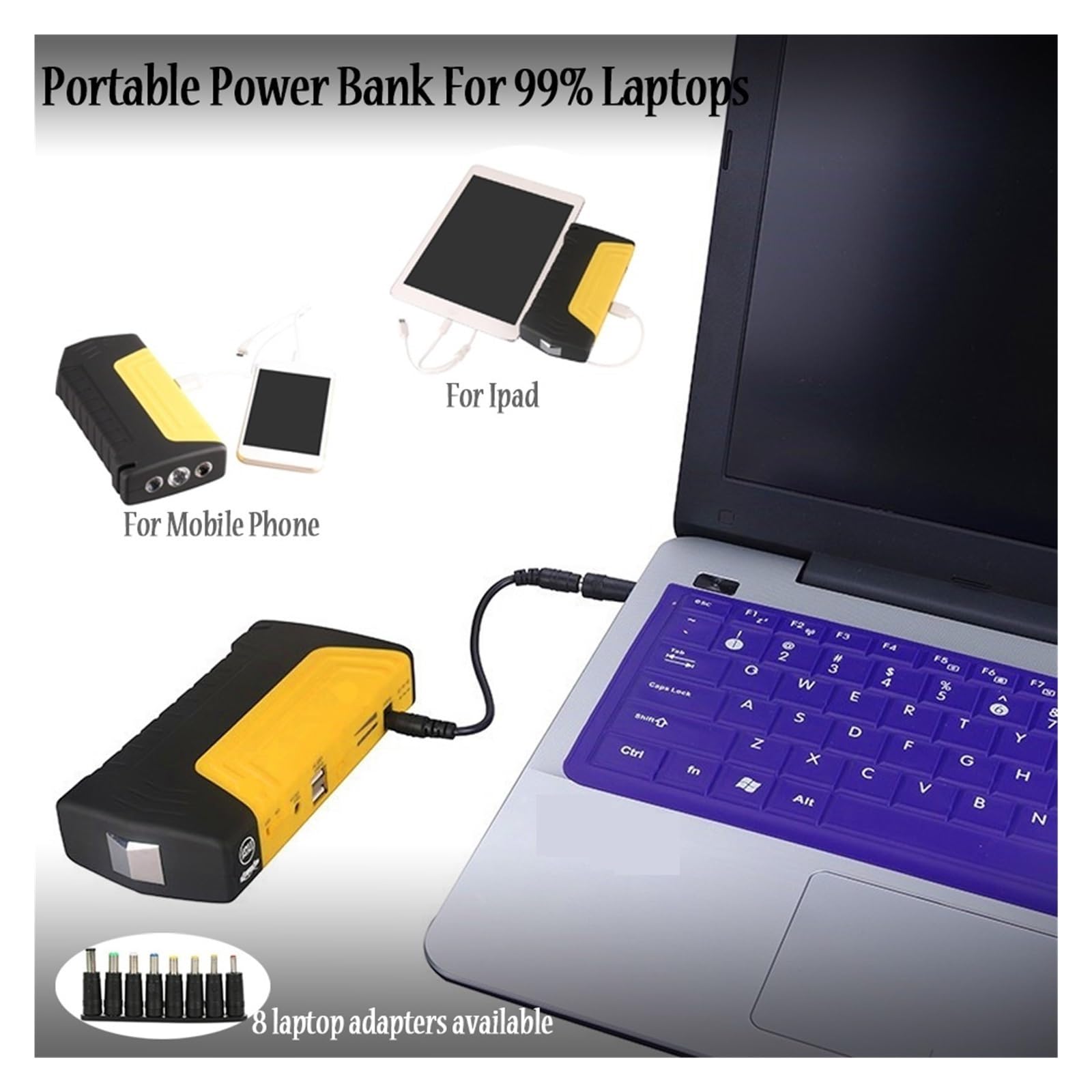 Duża Pojemność 12V Urządzenie Do Uruchamiania Awaryjnego Samochodu Power Bank 600A Przenośne Urządzenie Rozruchowe Wzmacniacz Akumulatora Samochodowego Ładowarka Rozrusznik Samochodowy Szybkie I Wydaj