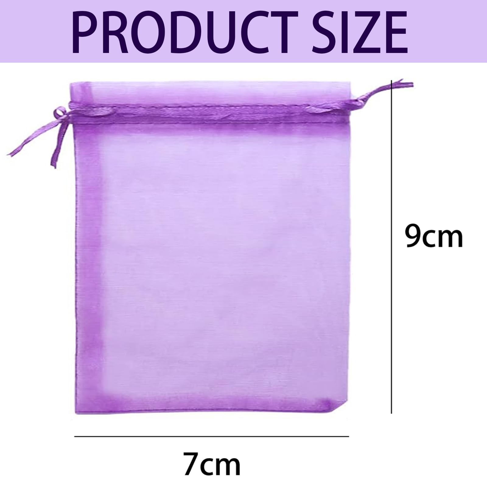 Sachets Cadeaux Mariage Bijoux Bonbons Lot De 100 Sachets Organza 5x7 Cm Avec Cordon - Violet - Pour Cadeaux, Bijoux, Mariage Sachets Organza 5x7 Cm Cordon Serrage Cadeaux Bijoux