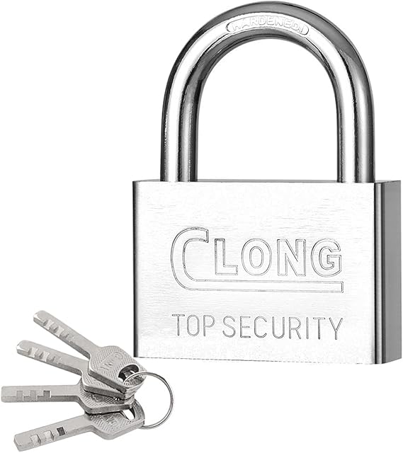 Padlock, Heavy Duty Pad Locks with Keys Shed Luggage Lock Garage Storage Warehouse Container Gym Locker Padlocks Gate Lock Outdoor Waterproof (Padlock)