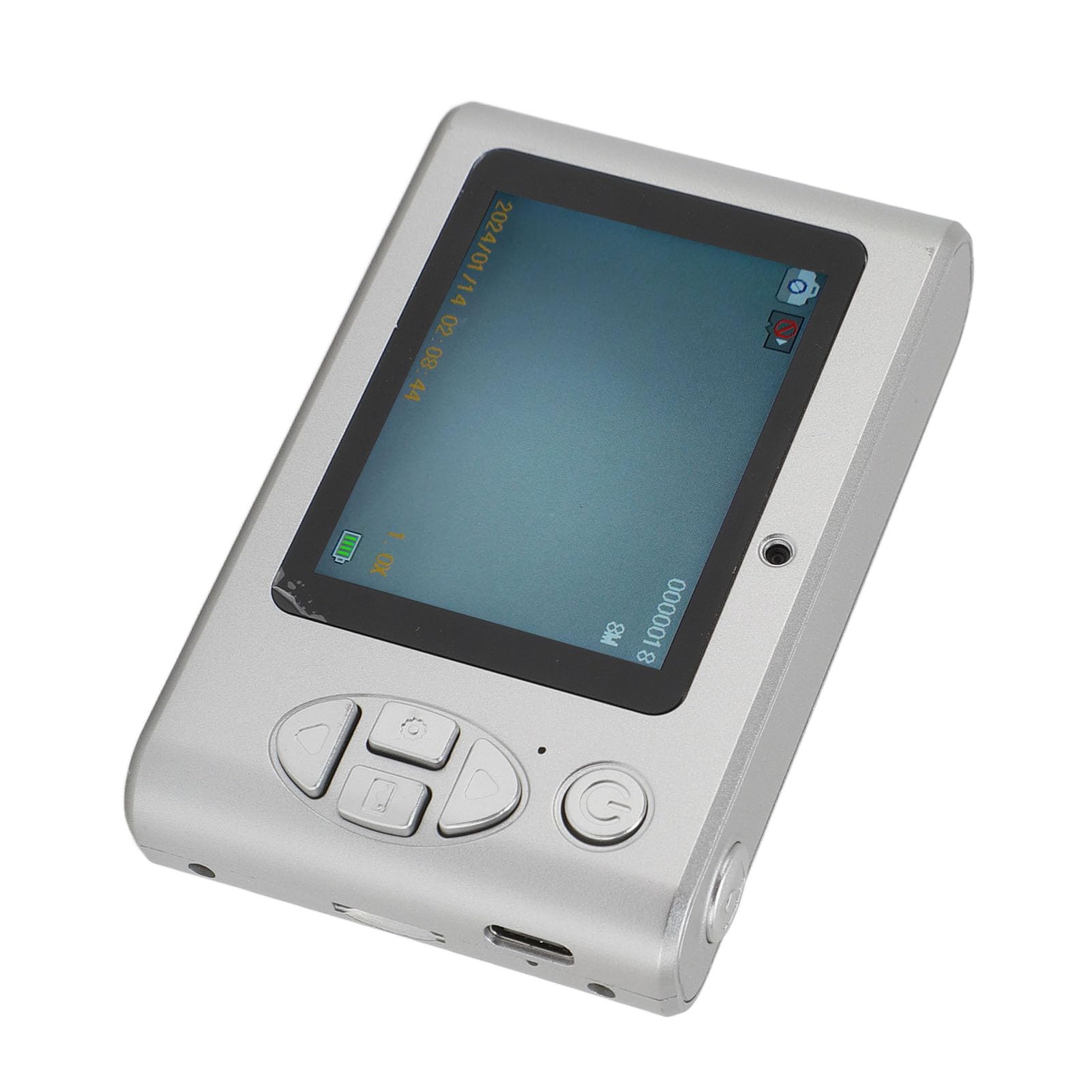 Fotocamera Digitale, Fotocamera Compatta Stabilizzazione Elettronica 'immagine Schermo TFT da 2,4 Pollici Messa a Fuoco Automatica HD da 48 MP per Vlog (Color argento)