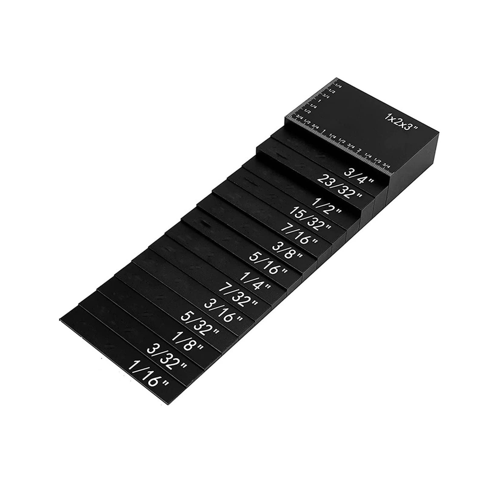 CVFRDD Gauge Block Set Setup Blocks Height Gauge Set 15pcs Precision Aluminum Bars For Router And Table Saw Accessories Woodworking Up
