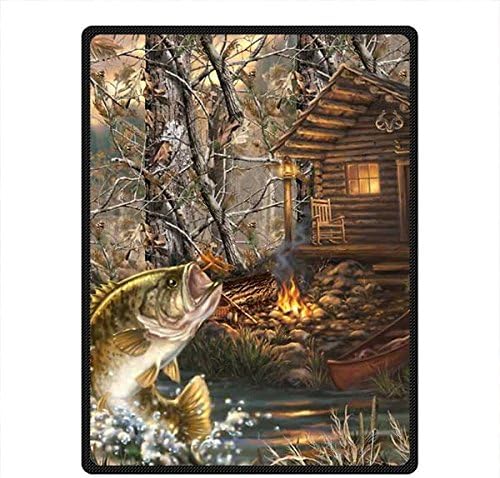 Needyou Realtree Fleece Throw Blanket Fleece 58" x 80" Outdoor Indoor