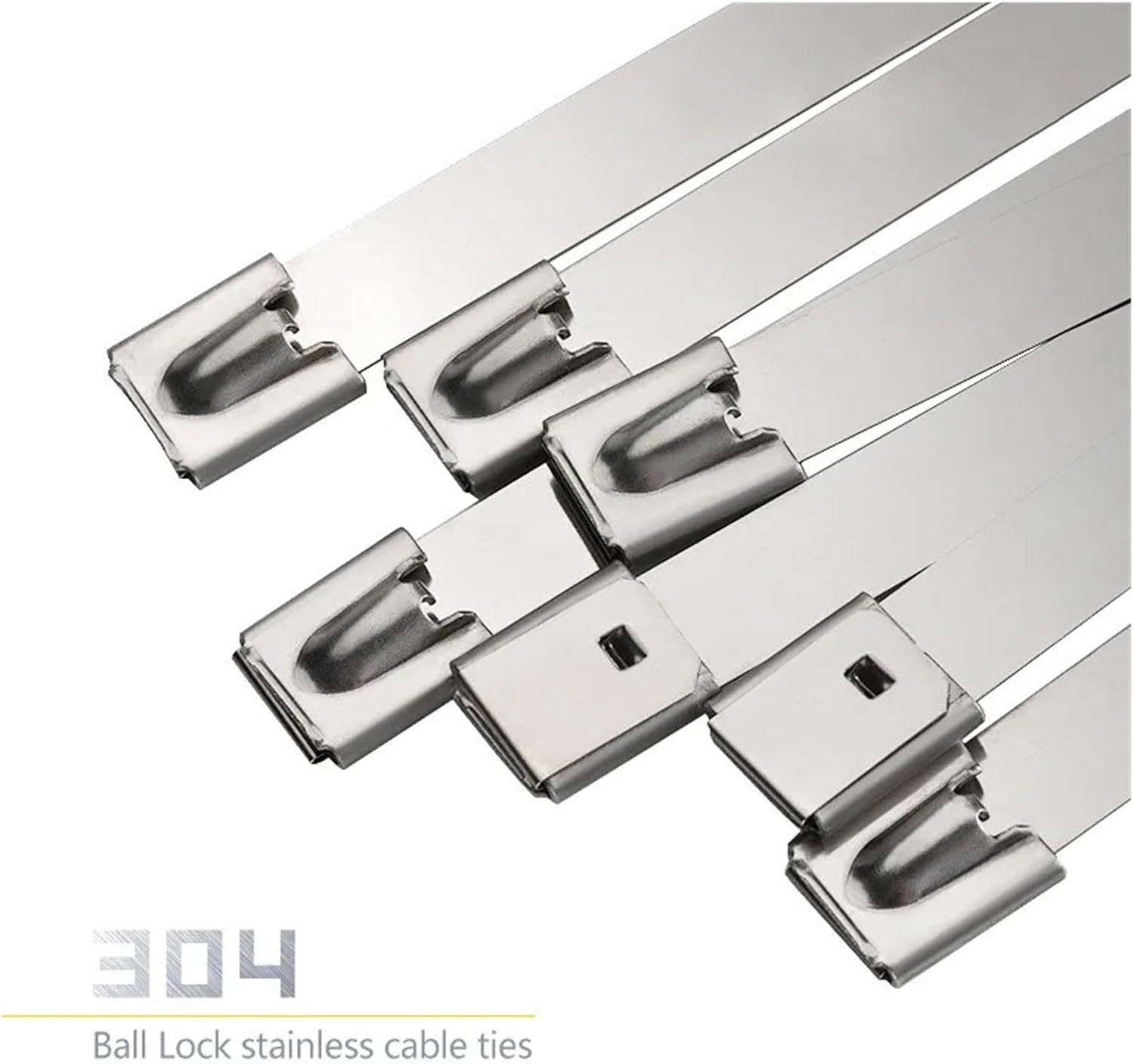 ステンレス製金属ケーブルタイ 10 20 50 100 200個 10mm 0.39インチ 304ステンレススチールケーブルツイスト