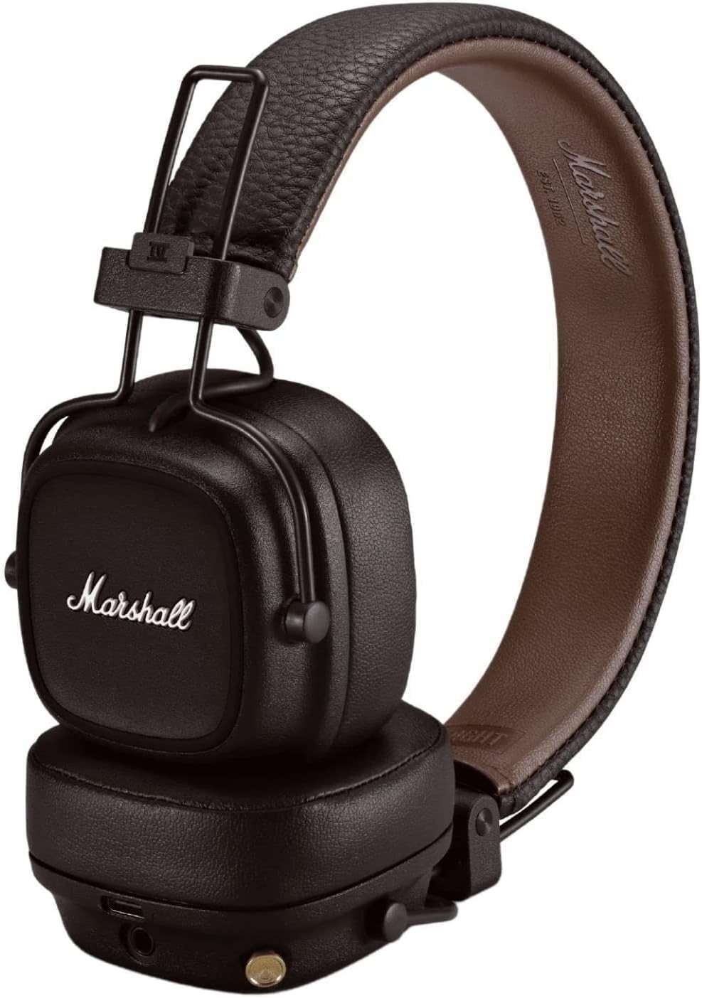 Marshall Major IV On-Ear Bluetooth Headphones, Brown (Renewed)