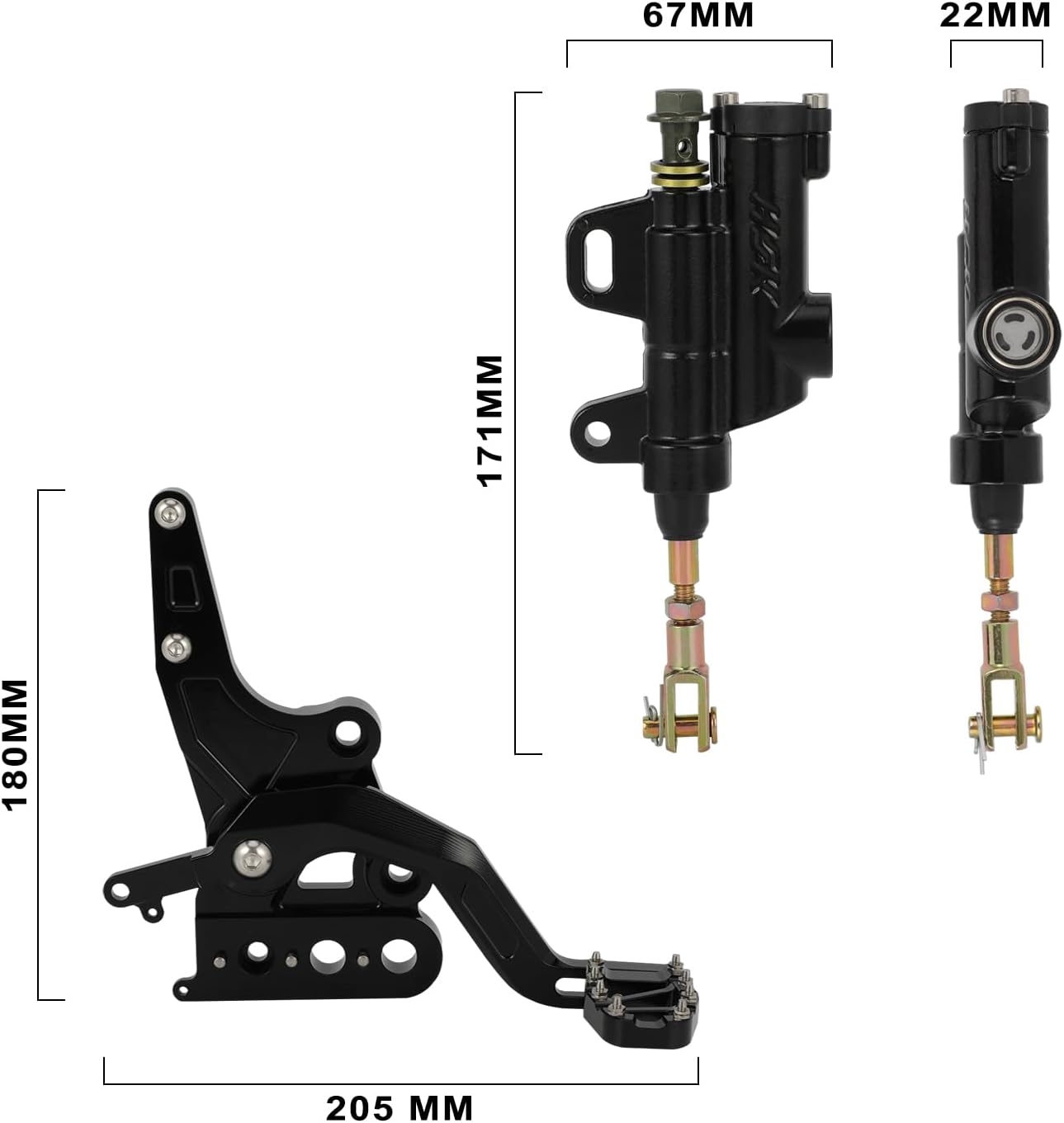 Electric Dirt Bike Hydraulic Foot Brake Pedal Lever Kit CNC for Surron Sur Ron LBX X260 X160