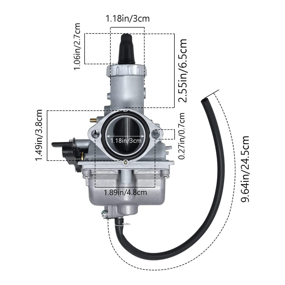 Amazon.co.jp: キャブレター後付けキット PZ30 30mm キャブレター 加速