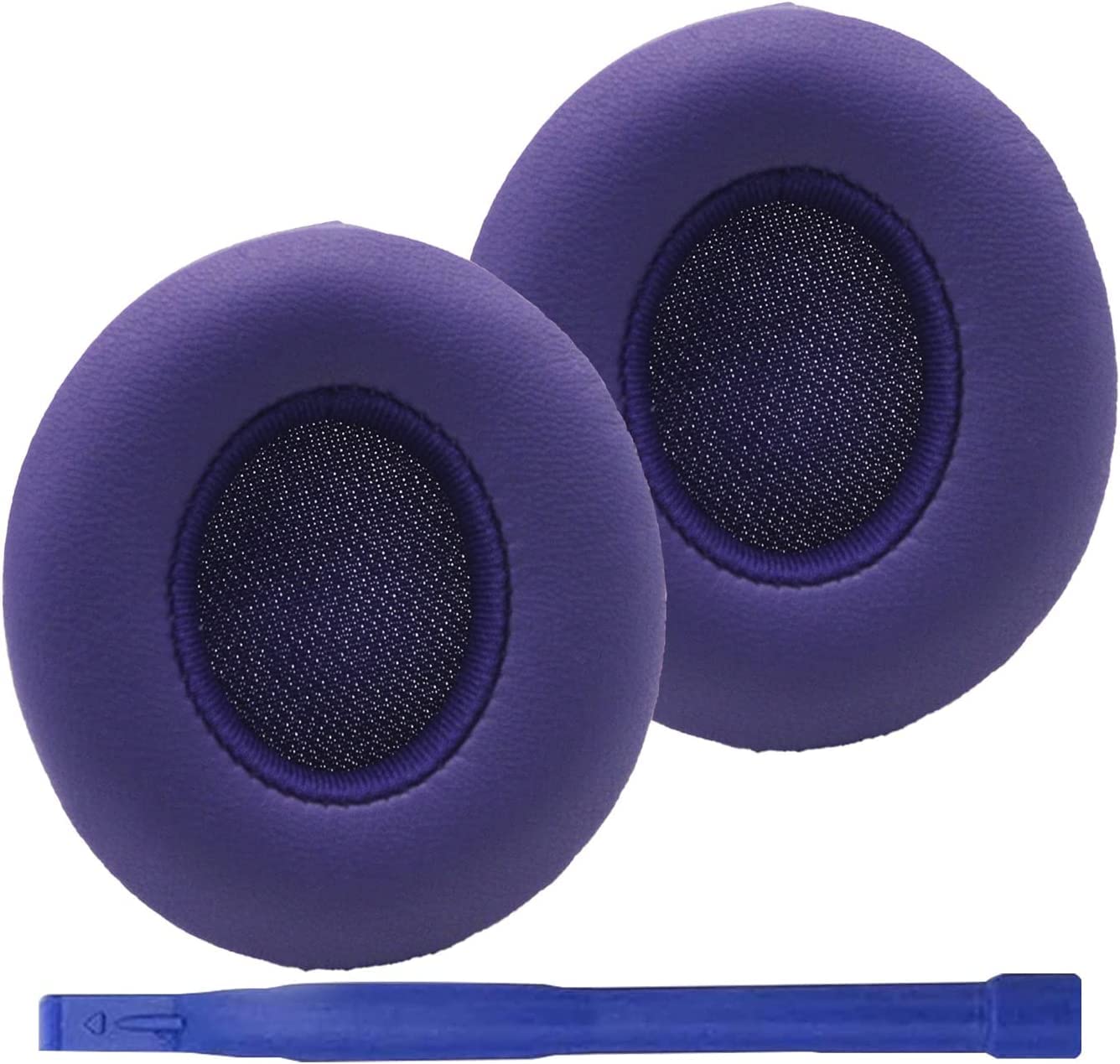 Replacement Ear Pads Protein PU Leather Ear Cushion Compatible with by Dr. Dre Solo 2.0 Solo3 Wireless On-Ear Headphones (Violet)