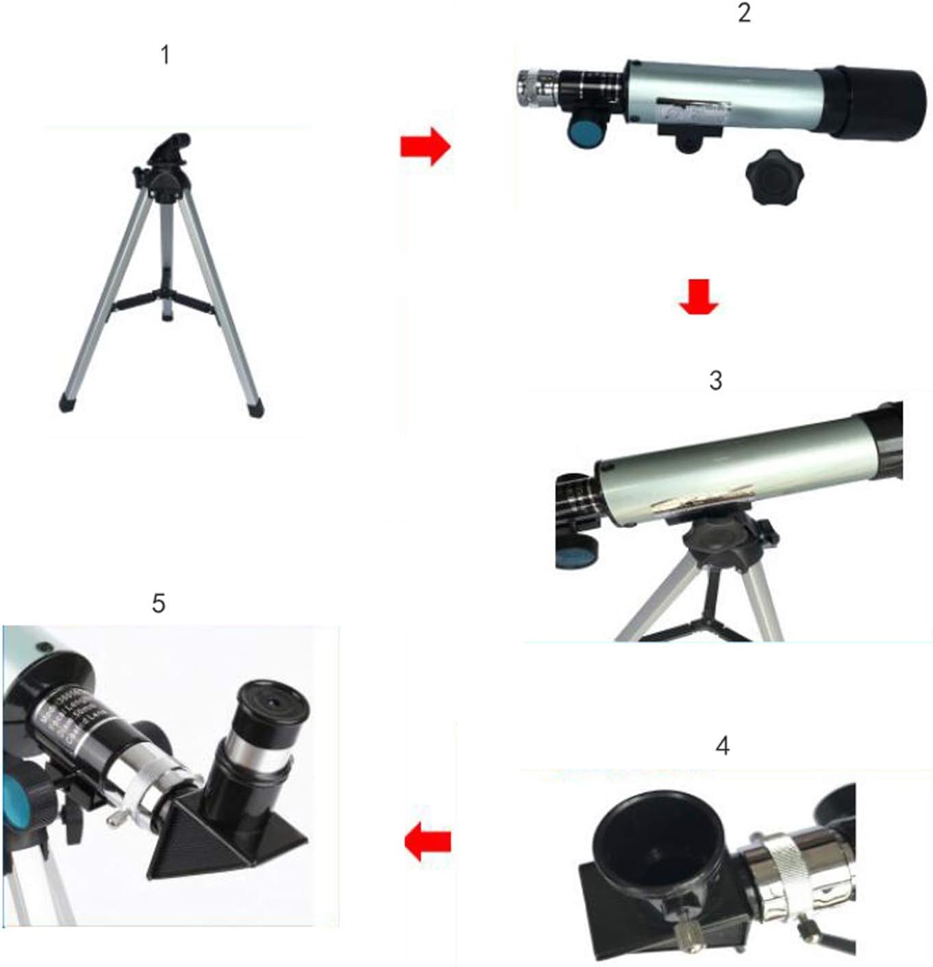 Telescope for Kids Adults Astronomy Beginners 70mm Refractor Telescopes 90x Magnification Zoom Lens Telescope High Defin