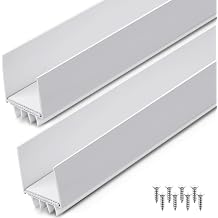 Pickmesh 2 Pcs 36 Inch Adjustable Storm Door Bottom Sweep for Door Seal 1-1/2 to 2-3/5 Inch Replacement Parts Under Draft Stopper Weather Stripping Threshold Seal White