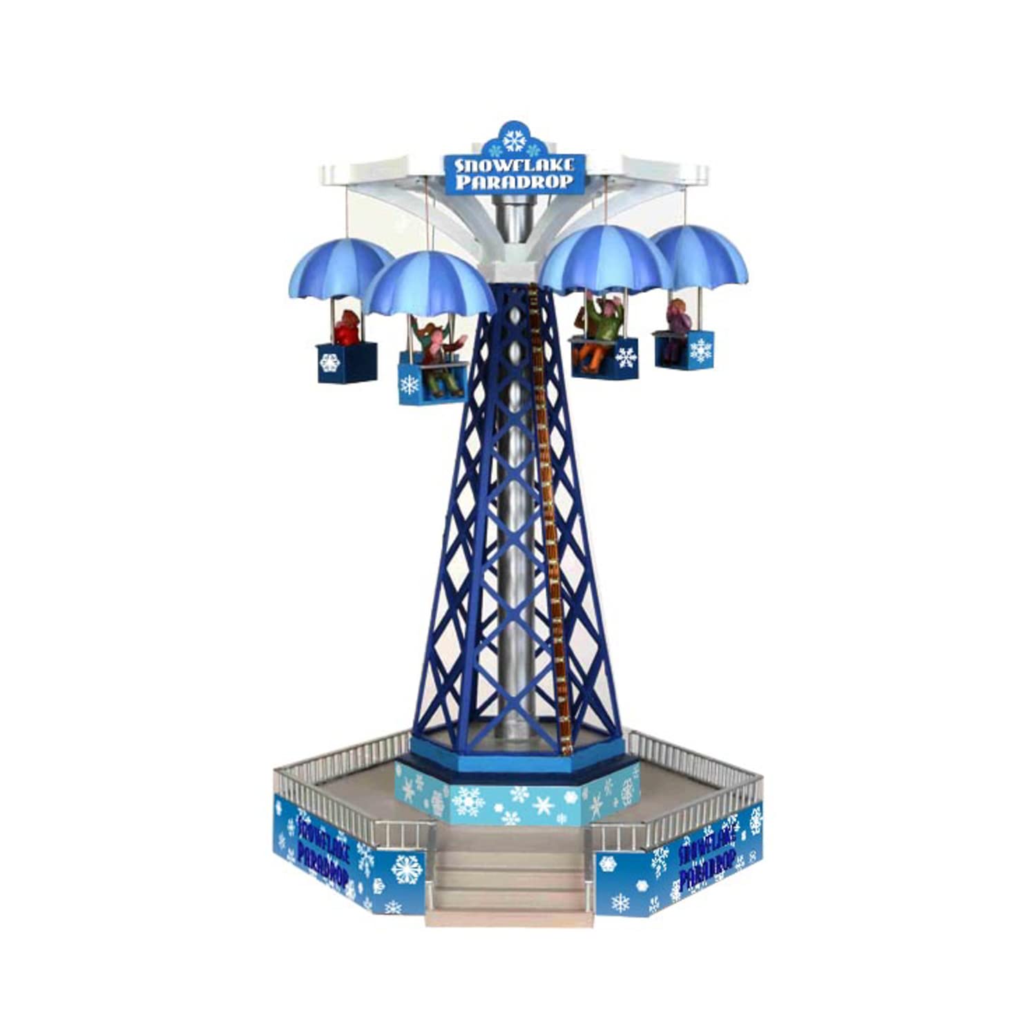Lemax Village Collection 34634 Snowflake Paradrop Carnival Ride Amusement Park Christmas