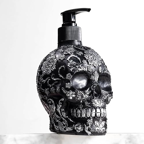 Miniatura 8 de Dispensador de jabón de calavera con bomba a prueba de óxido, botella líquida recargable de loción de manos para baño, dormitorio y cocina (nueva