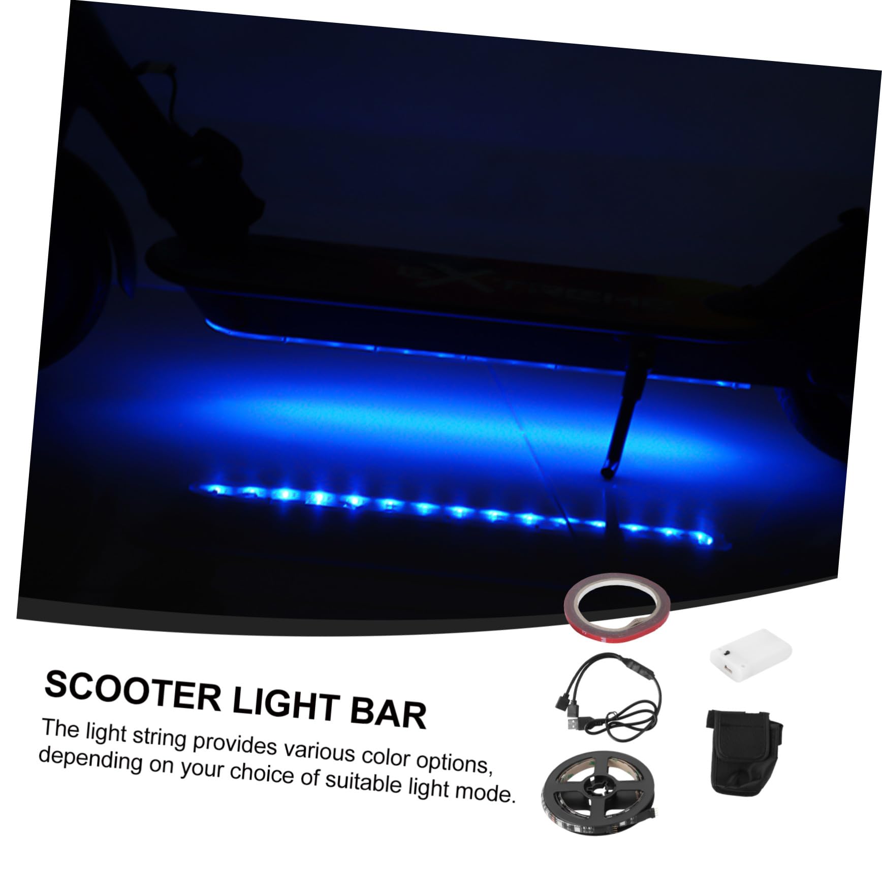 Kisangel Striscia LED per Scooter Elettrico Accessorio Decorativo per Personalizzare e Migliorare La Visibilità Sulla