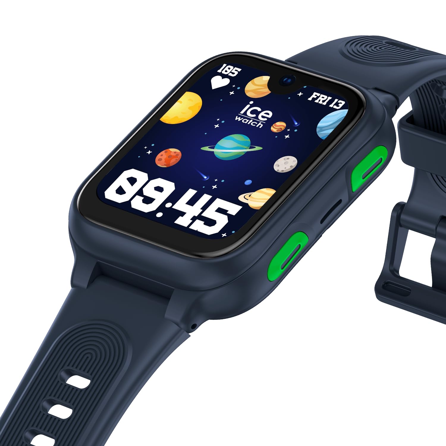 Ice-Watch, Ice Kids 4G 2.0 Blue, Niebieski Smartwatch Z Funkcją Geolokalizacji 4G Dla Chłopców Z Silikonowym Paskiem, 025269 (40 Mm), Lokalizacja Za Pomocą Dołączonej Karty Sim I Abonamentu