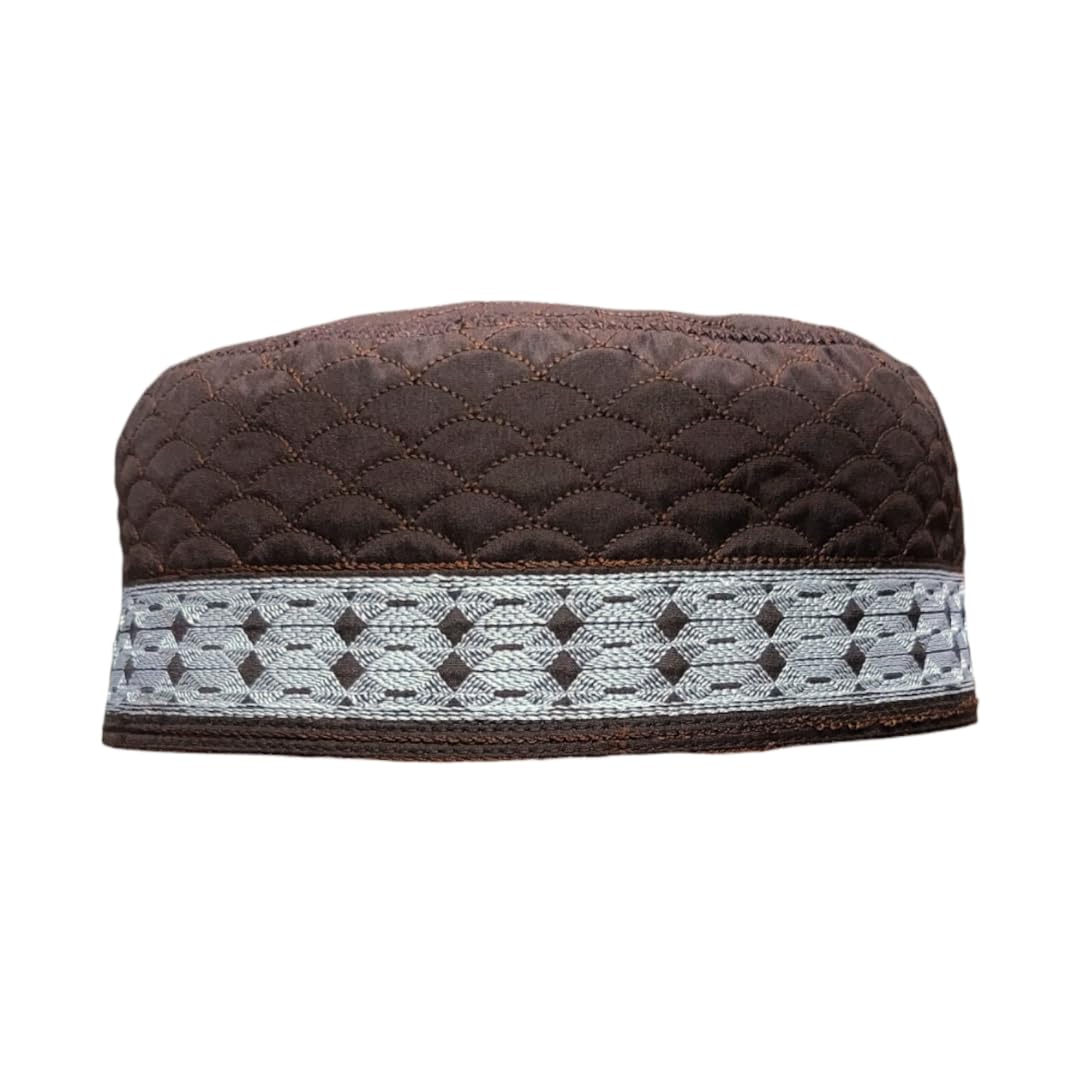 ich islamic cap namazi topi muslim prayer cap height- 8cm (model no. w-44)