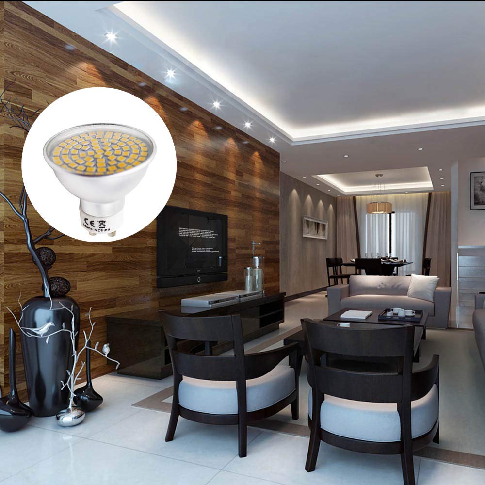 Xindaxin - Bombillas LED (GU10, 5 W, no regulable, sustituye a 45 W, 450-480 lm, luz blanca cálida, 2800-3200 K, 120 °, 20 unidades)