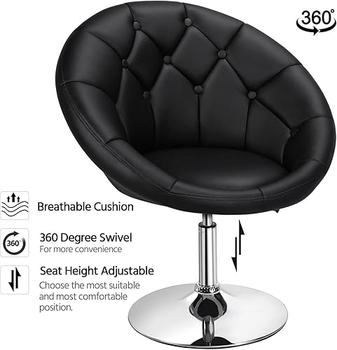 Miniatura 13 de Yaheetech Silla giratoria de tres colores Blanco,Negro -,Gris,claro,Rosado