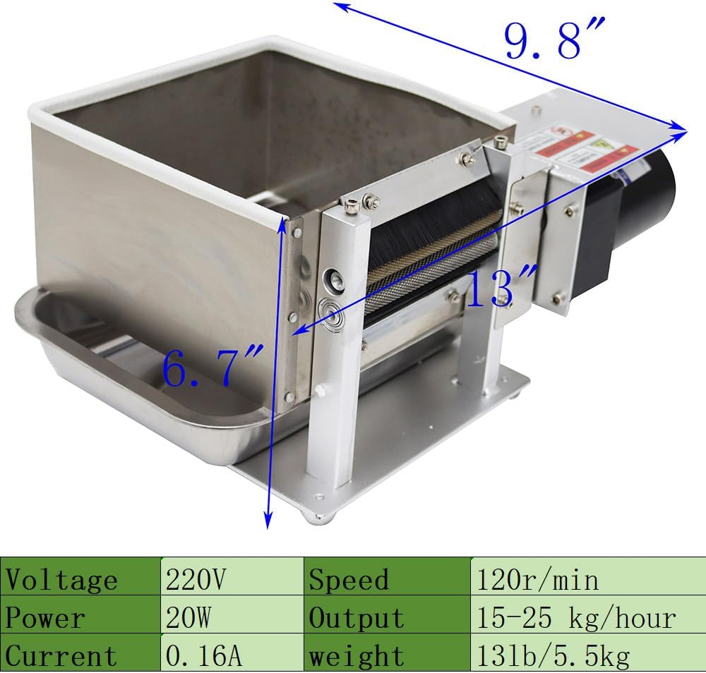 220V Electric Pea Sheller Machine Semi-automatic Commercial Bean Pea Peeler Stainless Steel Home Peeling Pea Machine 15-25kg/h