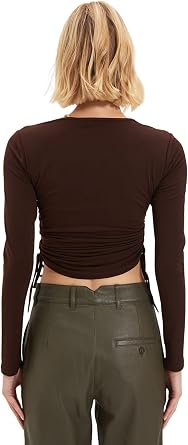 Trendyol Women Fitted Basic Square Collar Knit Blouse