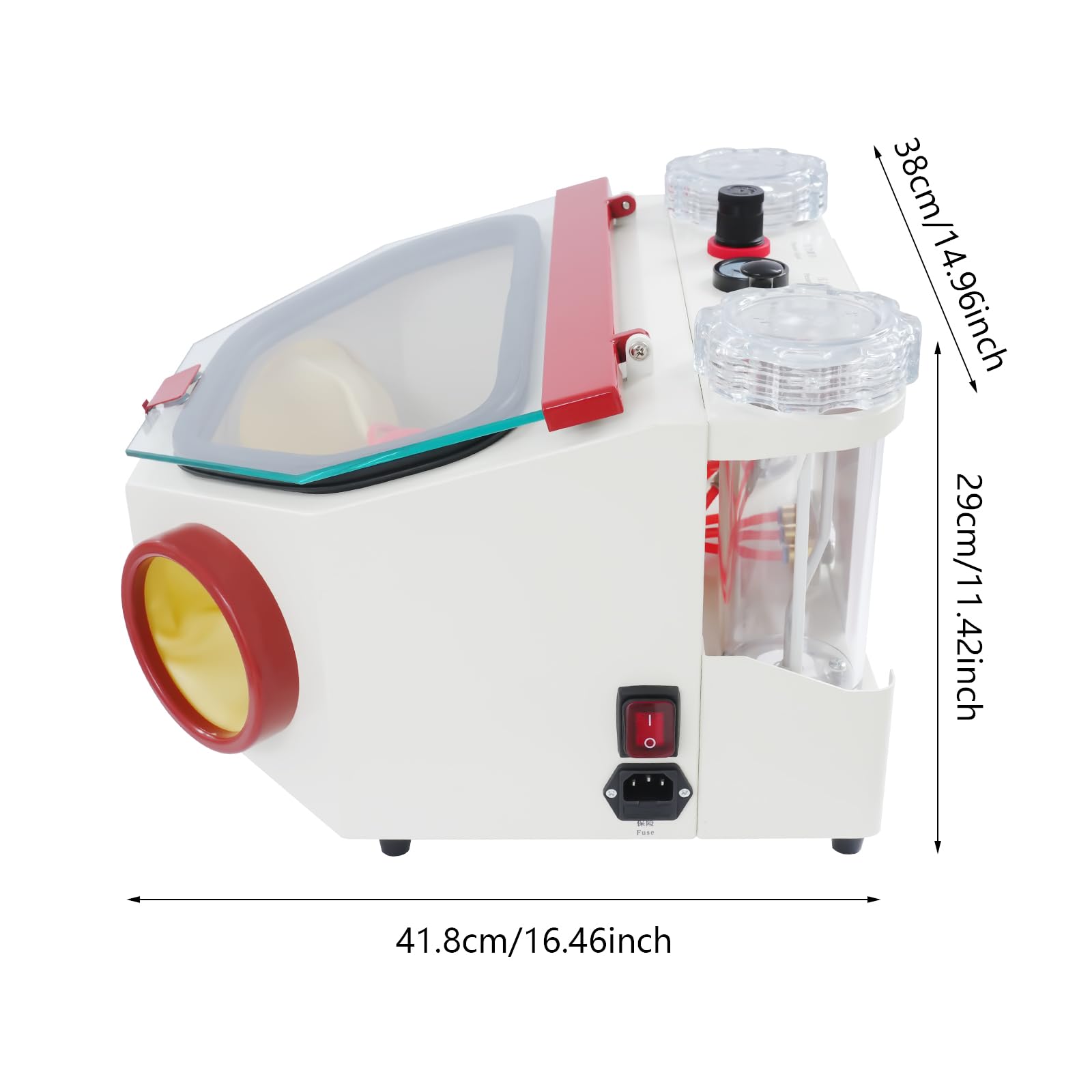 Sabbiatrice Dentale Fine Double Pen Sandblaster 220V con LED