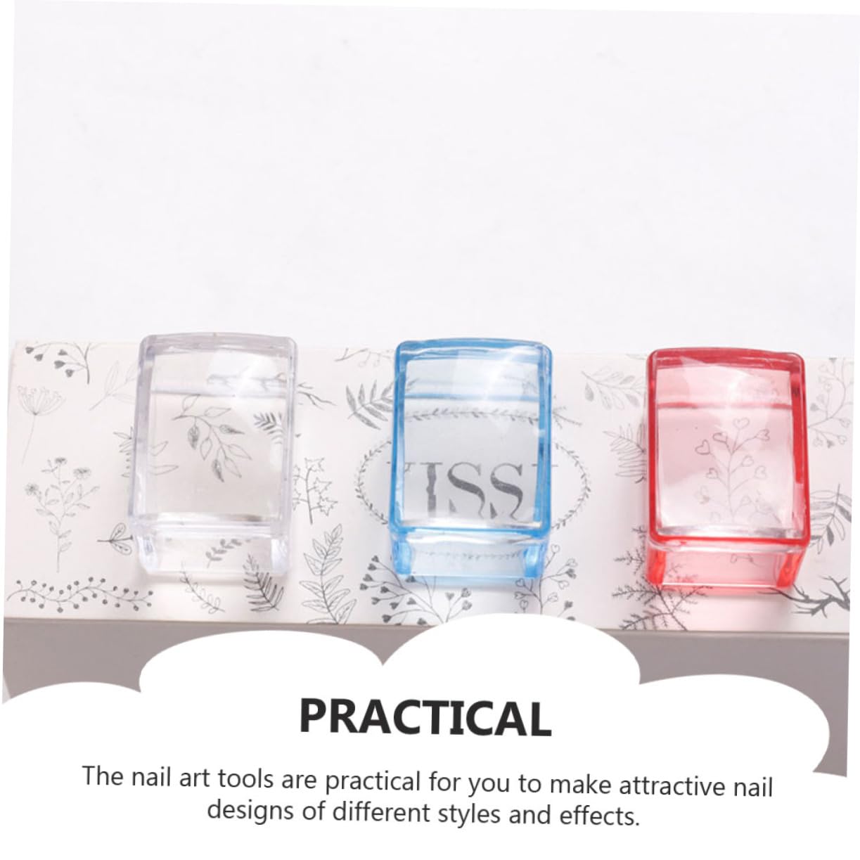 3Pcs Nail Art Stamping Tools Set DIY Rectangle Nail Stampers for Manicure and Salon Use for Art Enthusiasts