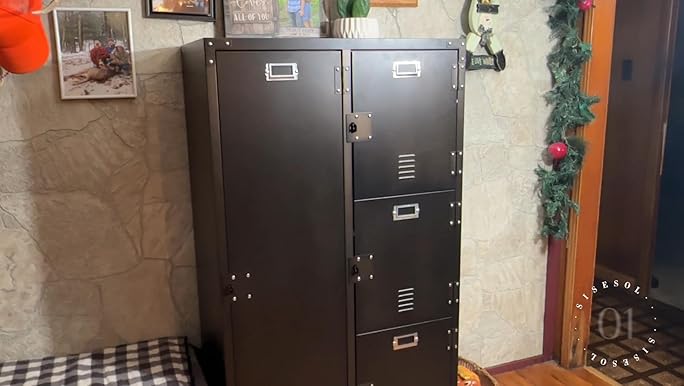 Amazon.com: SISESOL Metal Locker Storage Cabinet, Vintage Lockers Amazon.com: SISESOL Metal Locker Storage Cabinet, Vintage Lockers
