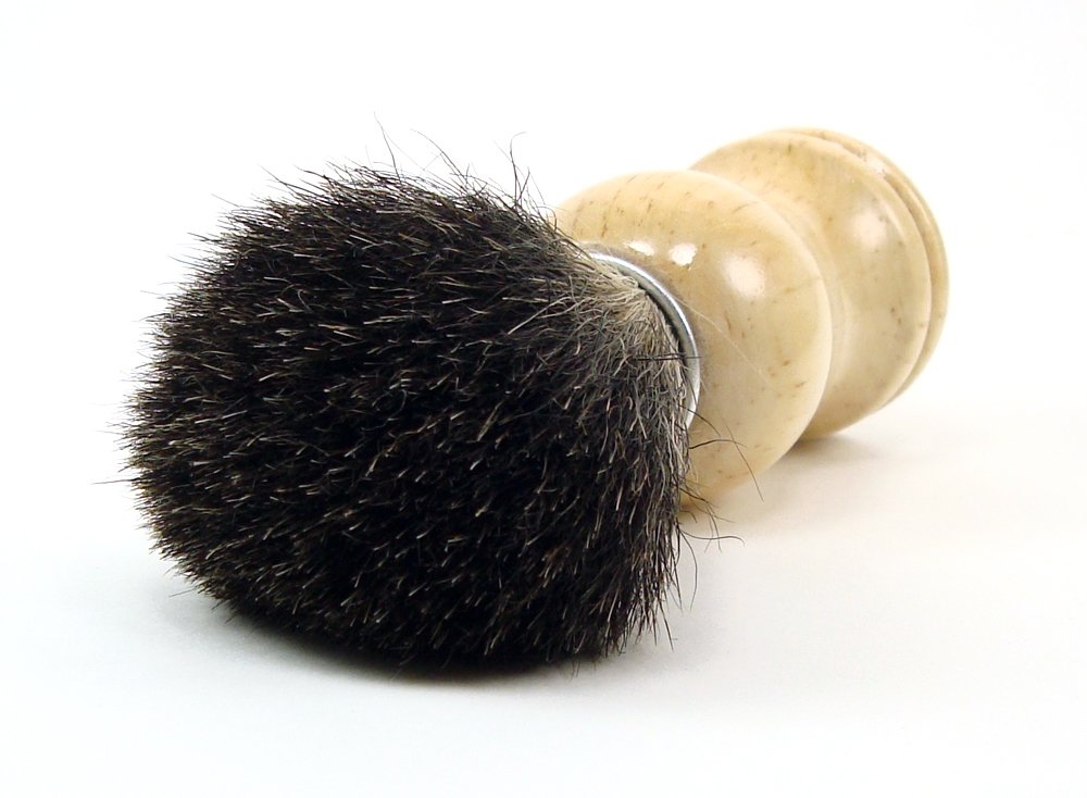 Badger Shaving Brush 100% Pure Black Badger High Density w/ Wood Handle by WSP by Wet Shaving Products