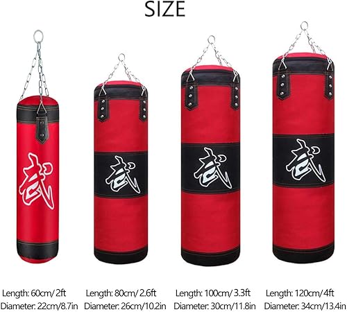 Miniatura 3 de Saco de boxeo para hombre, mujer, niños, bolsa de boxeo para interiorjardín, sin relleno, juego de bolsa pesada con guantes de boxeo, cadena, gancho