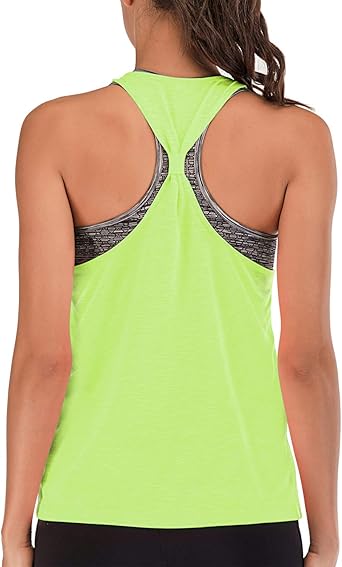 Running tank tops with built in bra Clearance