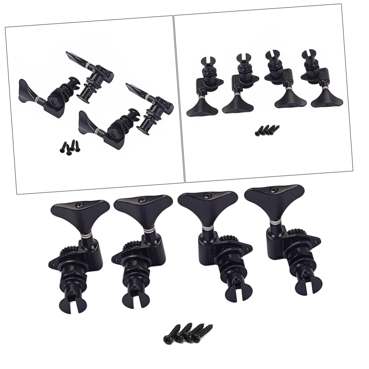 Toddmomy Clavijas De Afinación Para Ukelele Afinadores Sellados Cabezal De Níquel Rieles Para Montaje y Juego De Llaves Para Cuerdas Afinador Ukelele