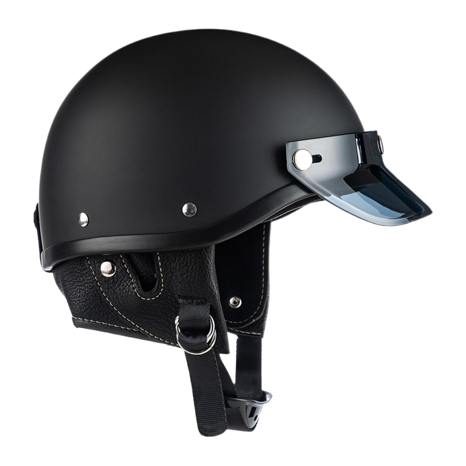 Mezzo casco da moto | Casco da moto per adulti, sistema di ventilazione protezione parasole per pendolarismo skateboard