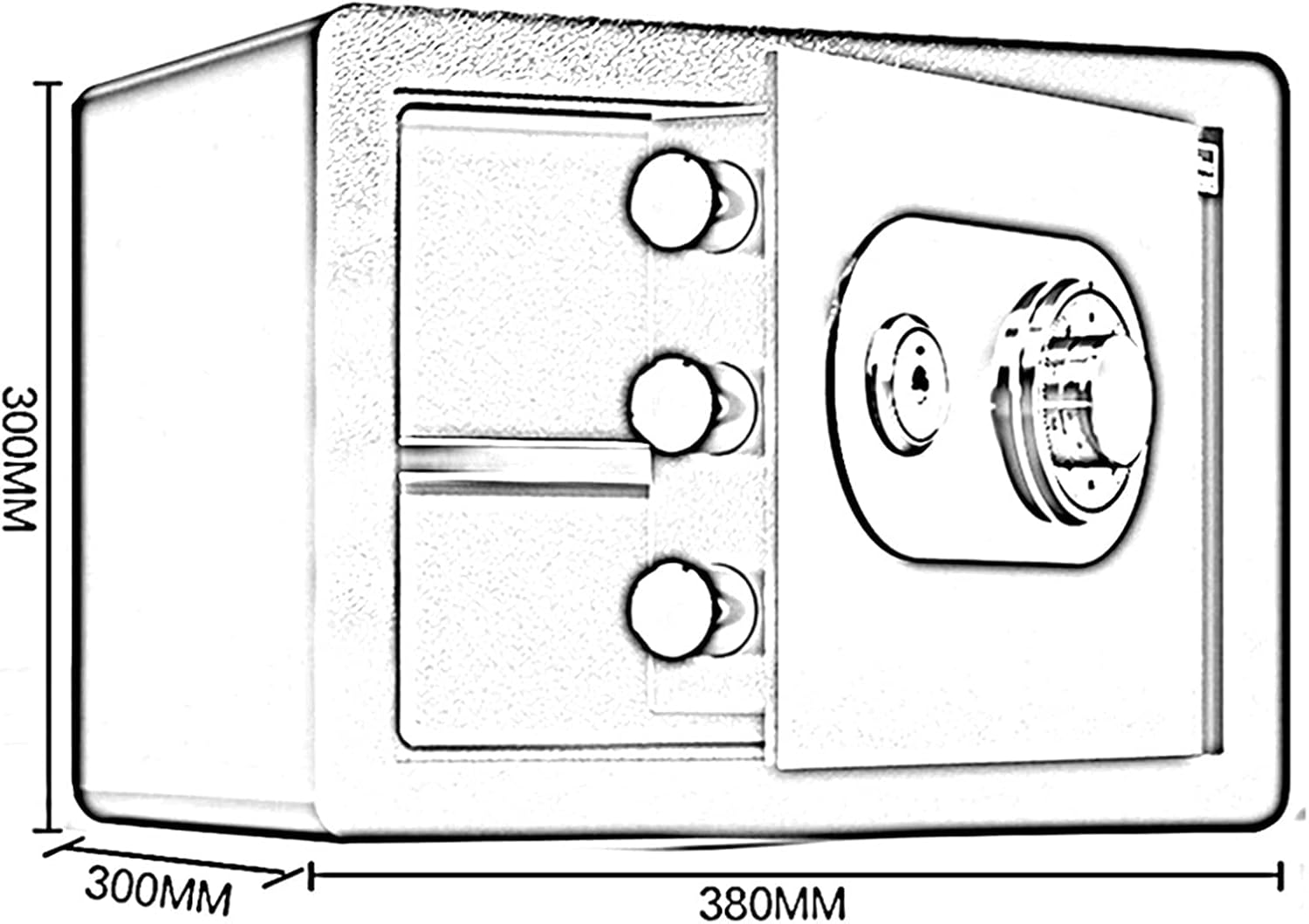 Small Fire-Resistant Steel Wall-Mounted Safe - Home & Commercial Anti-Theft Cash Cabinet