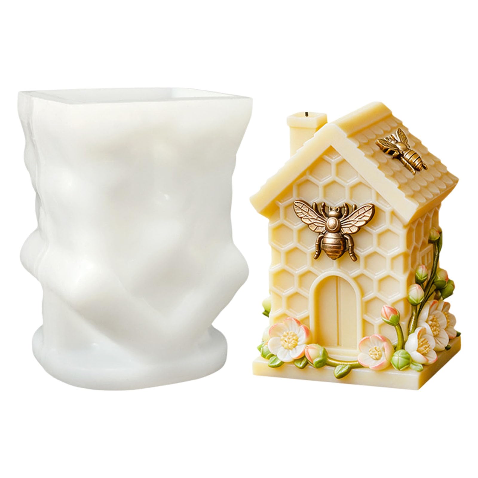 Xjdzineq Shape Silicone Holiday Silicone Molds for Soap Chocolate Candy Cake Baking Beekeeping Making Set
