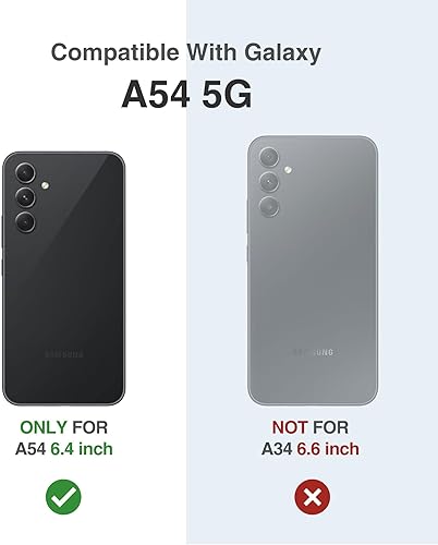 Miniatura 2 de SURITCH Funda para teléfono Samsung Galaxy A54 5G, cuerpo completo a prueba de golpes, protección de grado militar, resistente de doble capa con