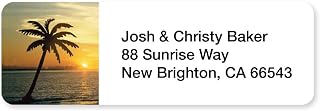 Tropical Golden Sunset Set of 215 Sheeted Address Labels