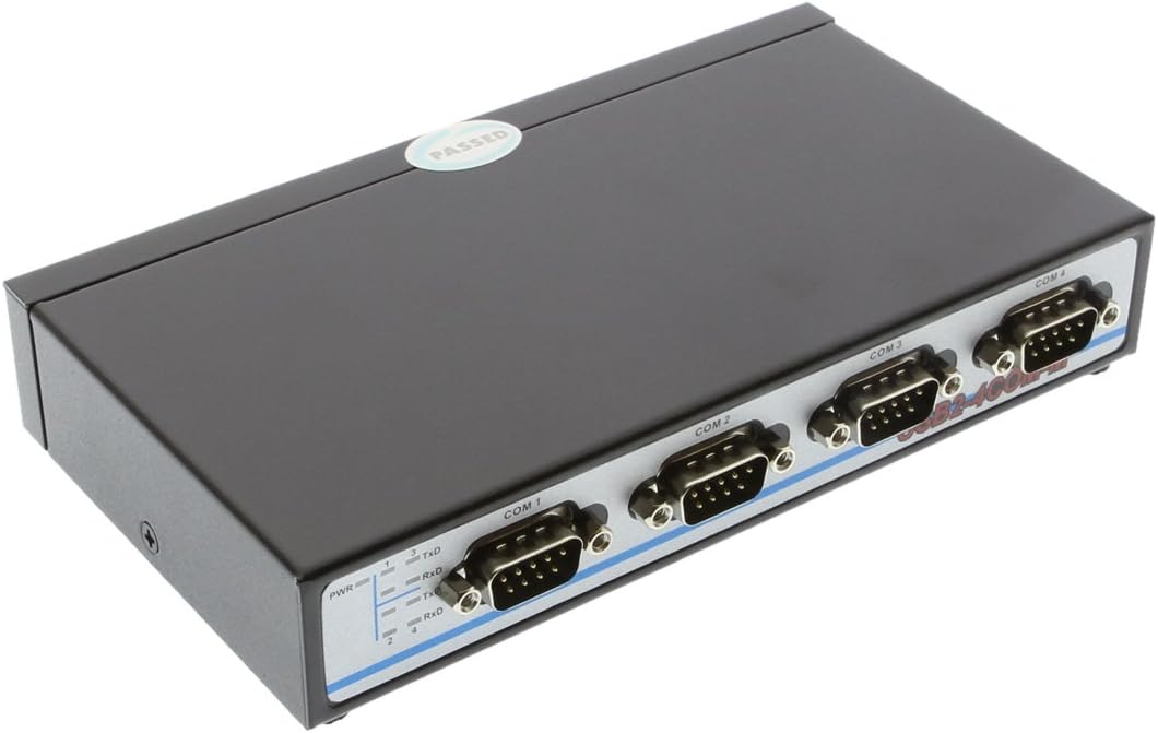 Coolgear Professional Quad Port USB to Serial DB-9 RS-232 Adapter